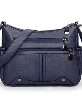 🆕 Shoulder Bag for Women Vegan Leather Multi Pockets Crossbody Bag for Women